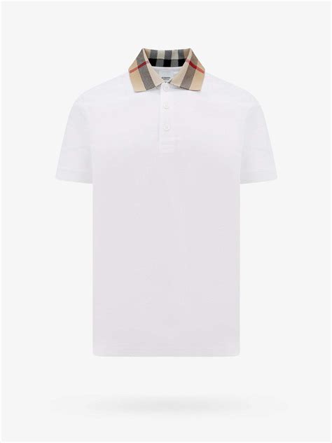 8005286 1004 polo burberry|Cotton Polo Shirt in White .